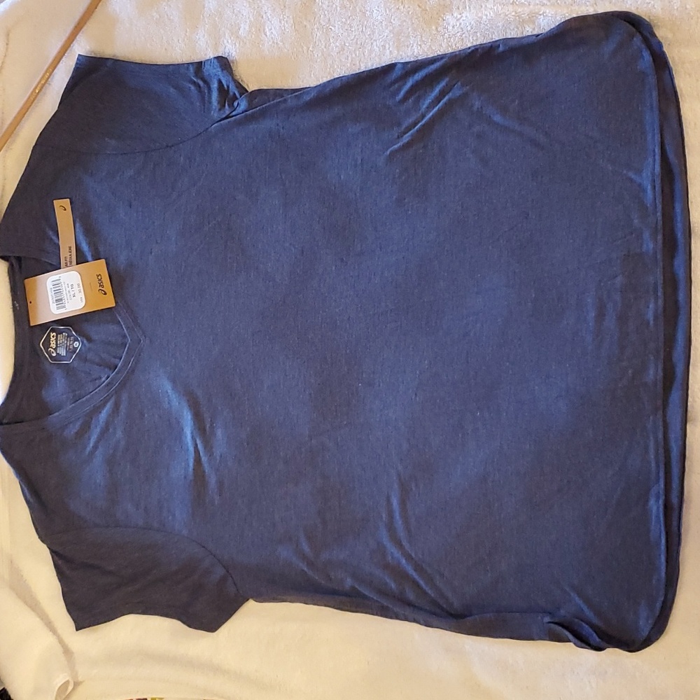 Asics V-neck Top Blue-Gray Heather XL